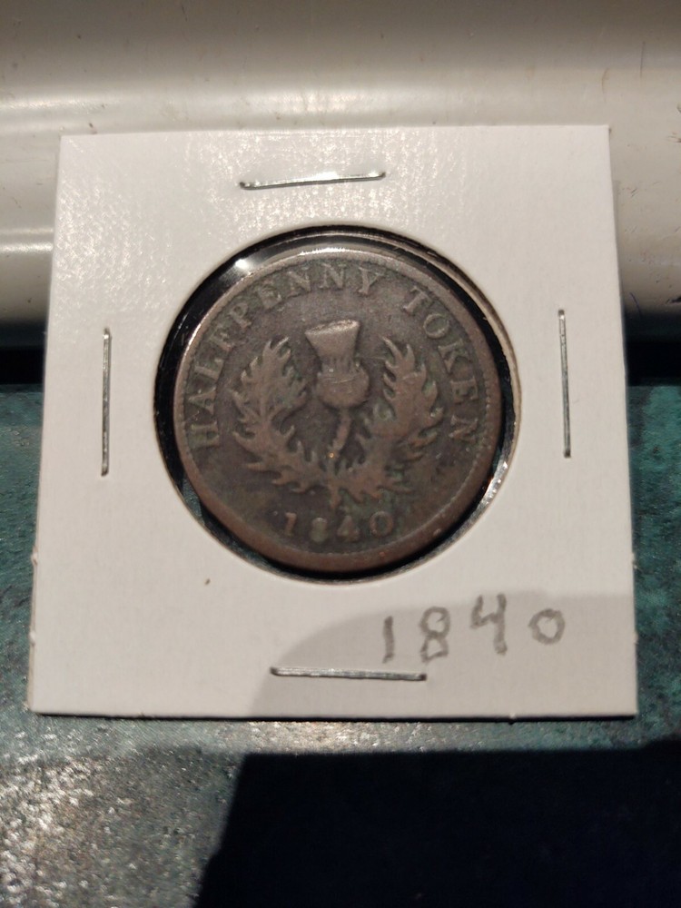 1840 One Half Penny token Nova Scotia