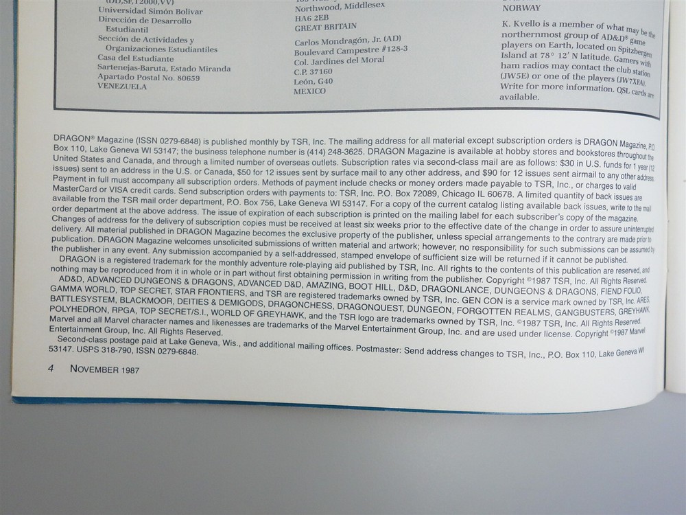 Dragon Magazine: Issue # 127 (TSR)