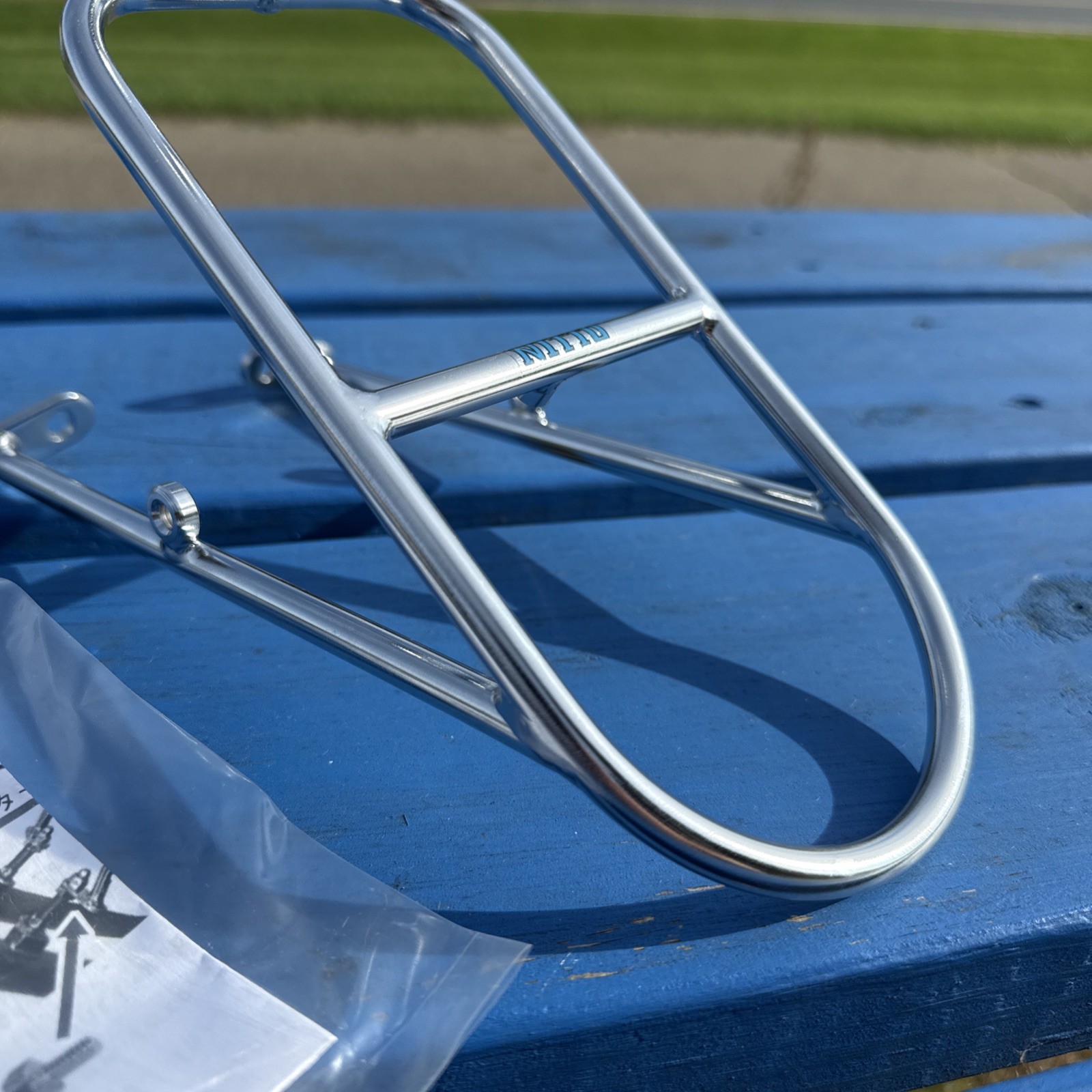 Nitto M12-2 Front Mount Bicycle Rack: Silver W/ Hardware, For Cantilever Brakes