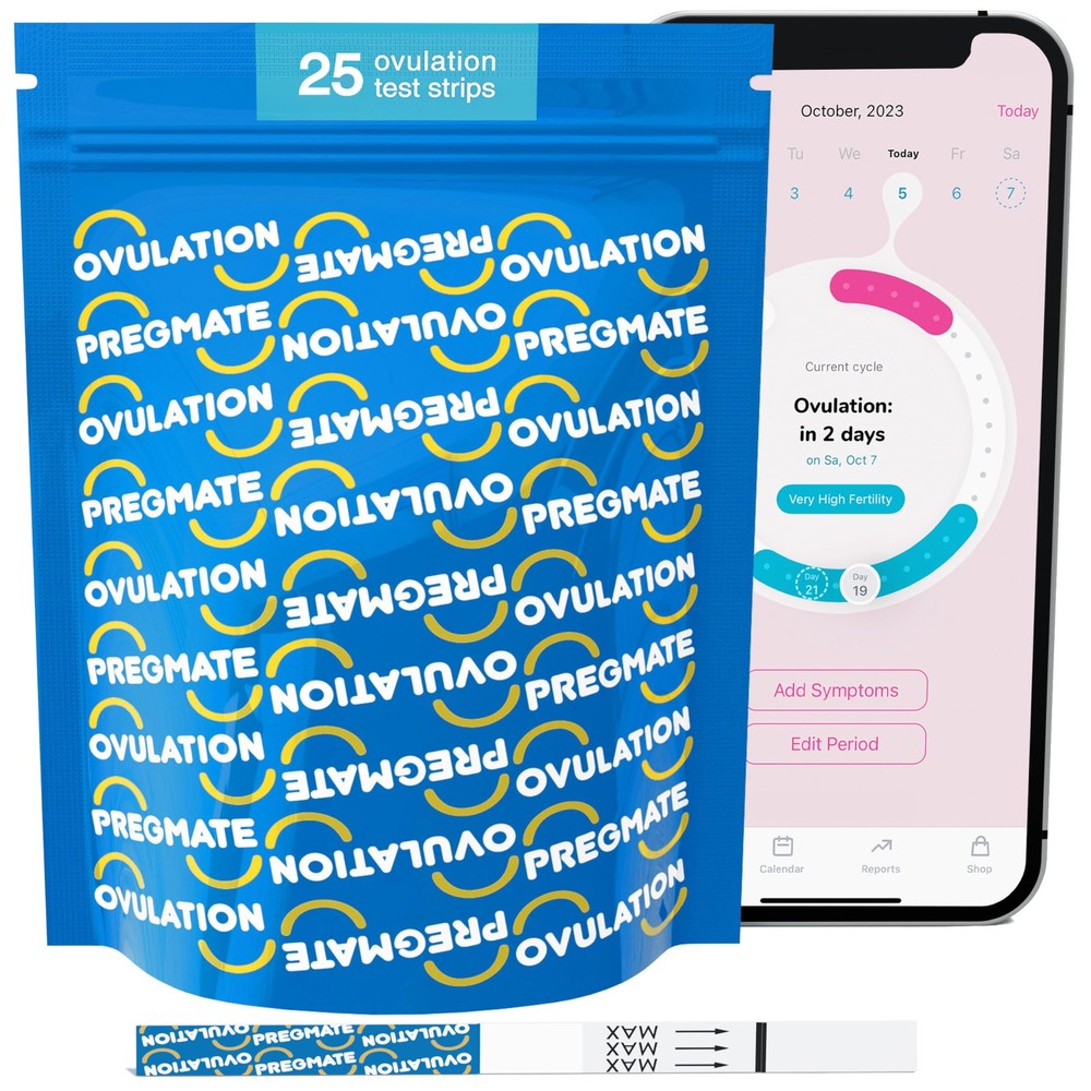 Pregmate 25 Ovulation Test Strips with Numerical LH Result Quantitative