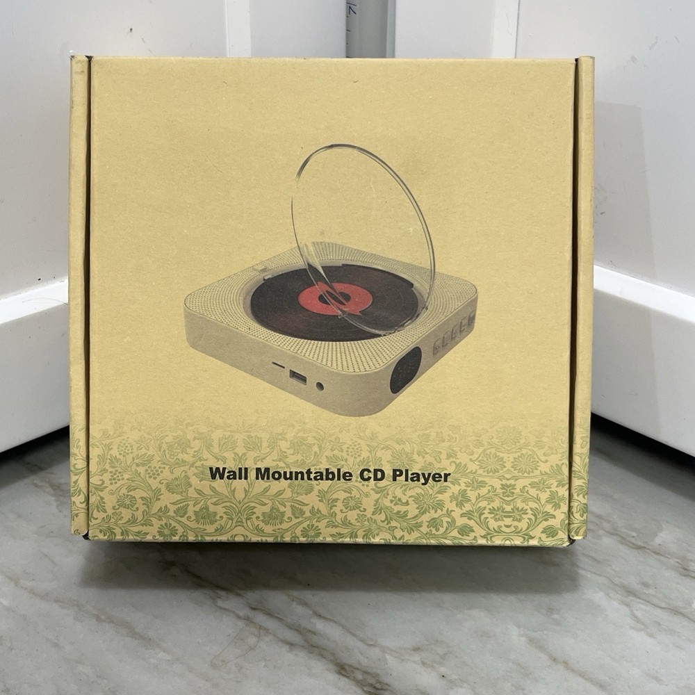 KC-808 CD Player Wall Mountable Bluetooth CD Player Speaker with Remote NEW