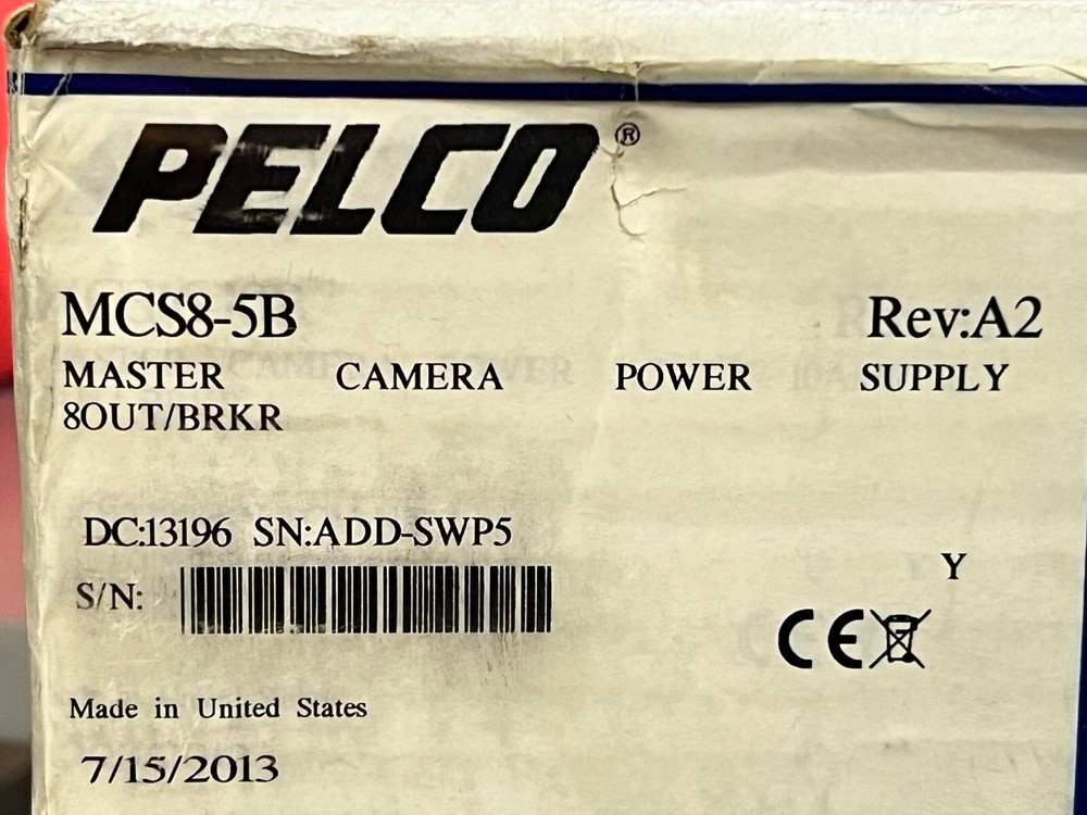 Pelco MCS8-5B Master Camera Power Supply