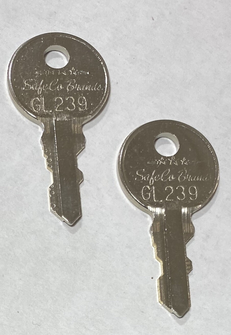 Replacement Keys for Stack-On Safes & Boxes for Key Codes GL200-GL249 2-Keys Saf