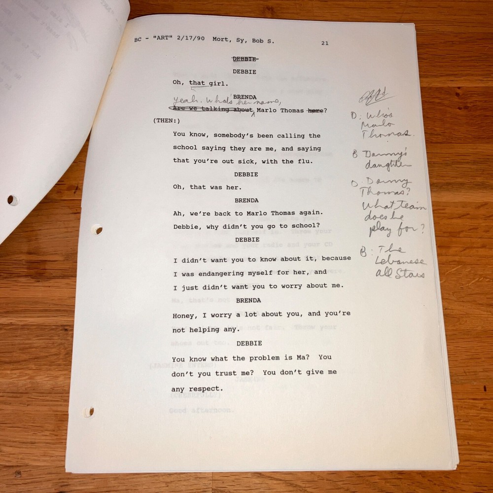 BAGDAD CAFE ('90) 9-Script Sandy Krinkski Story Editor Archive w/NOTES + COA!