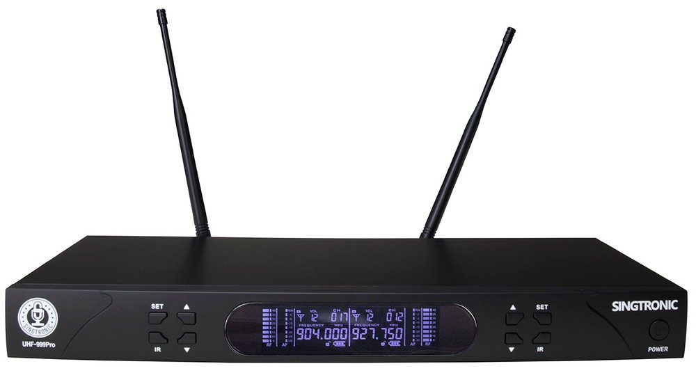 Pro Dual UHF Rechargeable Wireless Microphones Karaoke System