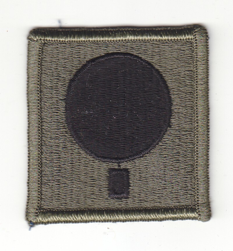 Army Patch: 320th Field Artillery, Hat Patch - merrowed edge