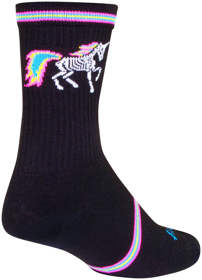 SockGuy Dark Magic Crew Socks - 6", Black/Multi, Large/X-Large