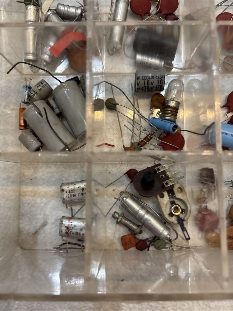 Vintage Capacitors Lot Ceramic Electrolytic Assorted Untested