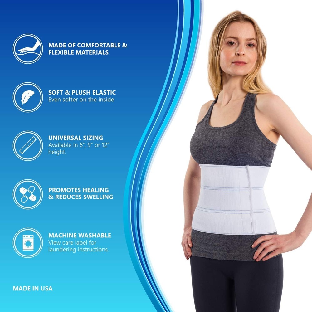NYOrtho Pediatric Abdominal Binder 6" 2-Panel Post-Surgery Compression Wrap