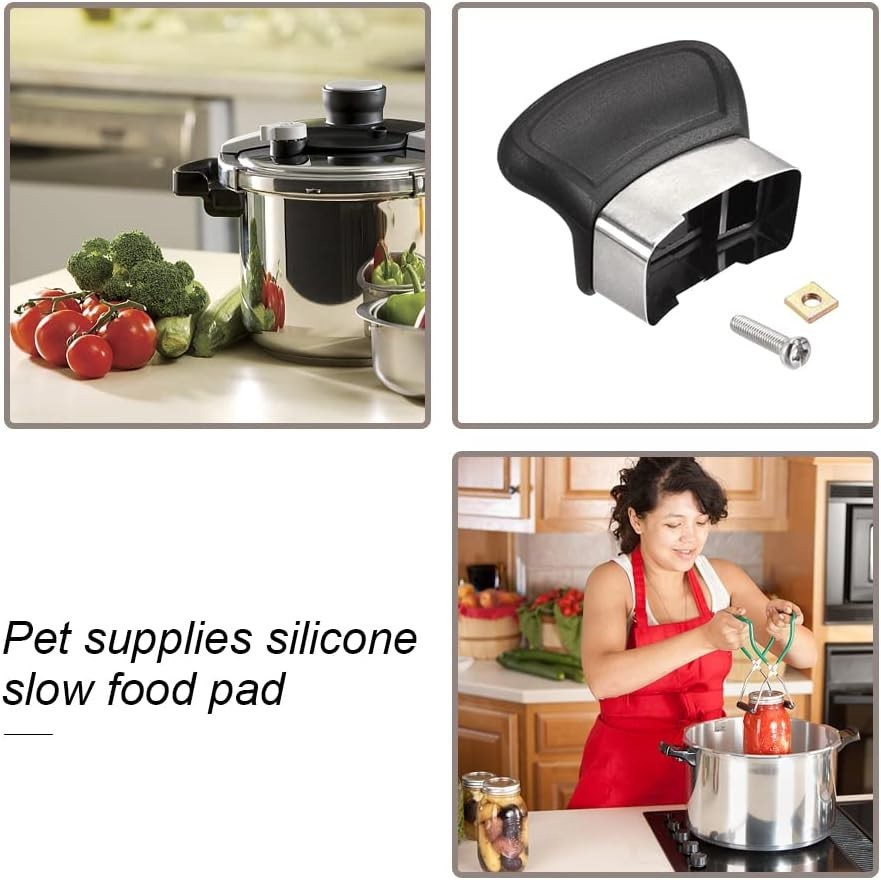 2 Pack Pot Pan Side Handle Replacement Single Hole Black with Mounting Screws