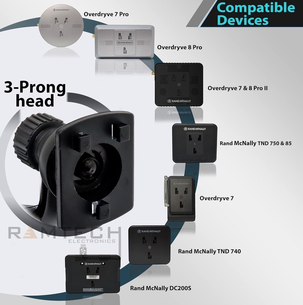 Rand McNally Suction Cup Windshield Mount for DC 200, 210 S E-Log device