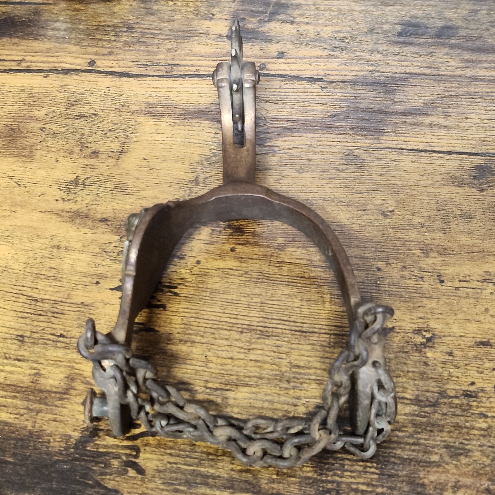 Antique Horse Head Western Spurs Star Mark August Buermann Era Bronze Toned