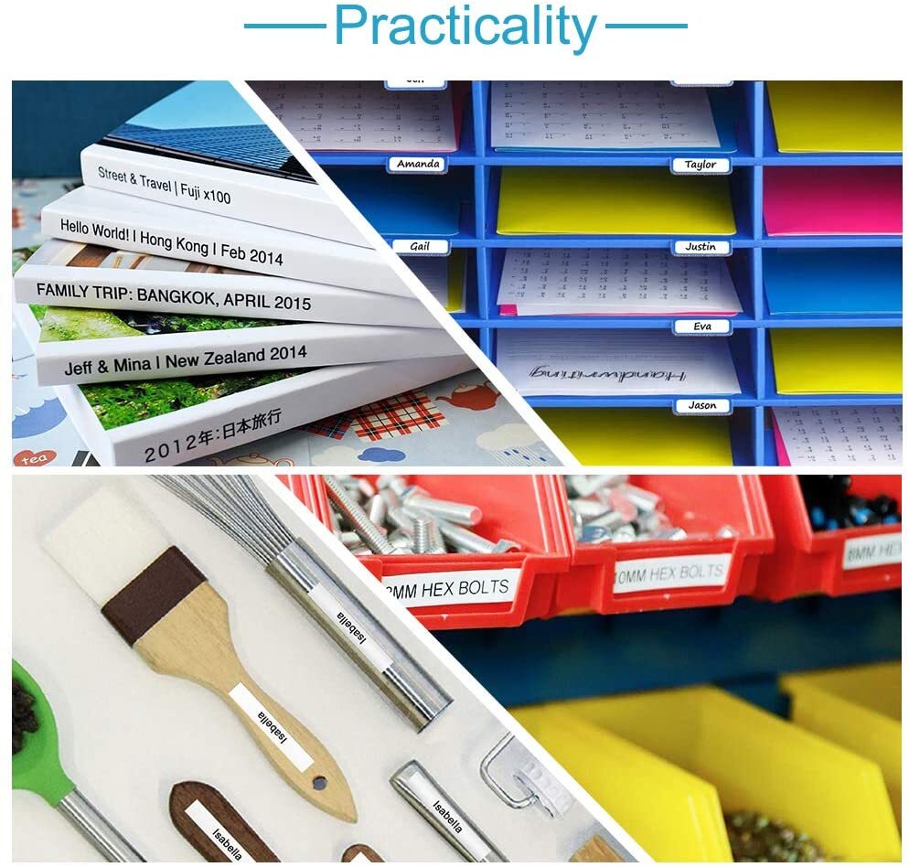 5PK for BRADY M21-500-499 Nylon Cloth Label Cartridge Black on White 1/2” 12.7mm