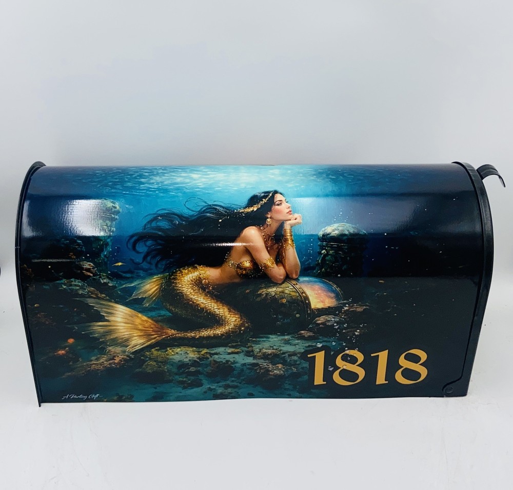 Mermaid Custom Mailbox: Beach house Decoration