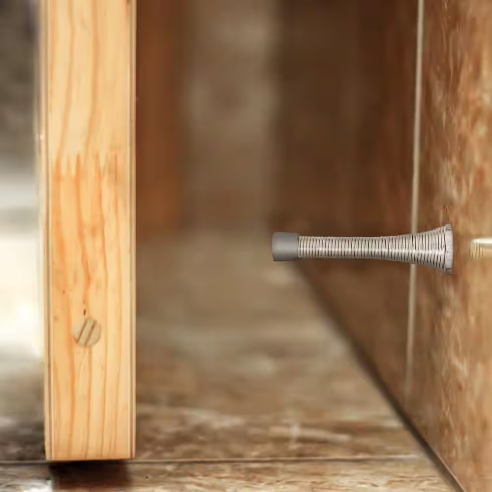 Satin Nickel Spring Door Stop (10-Pack)