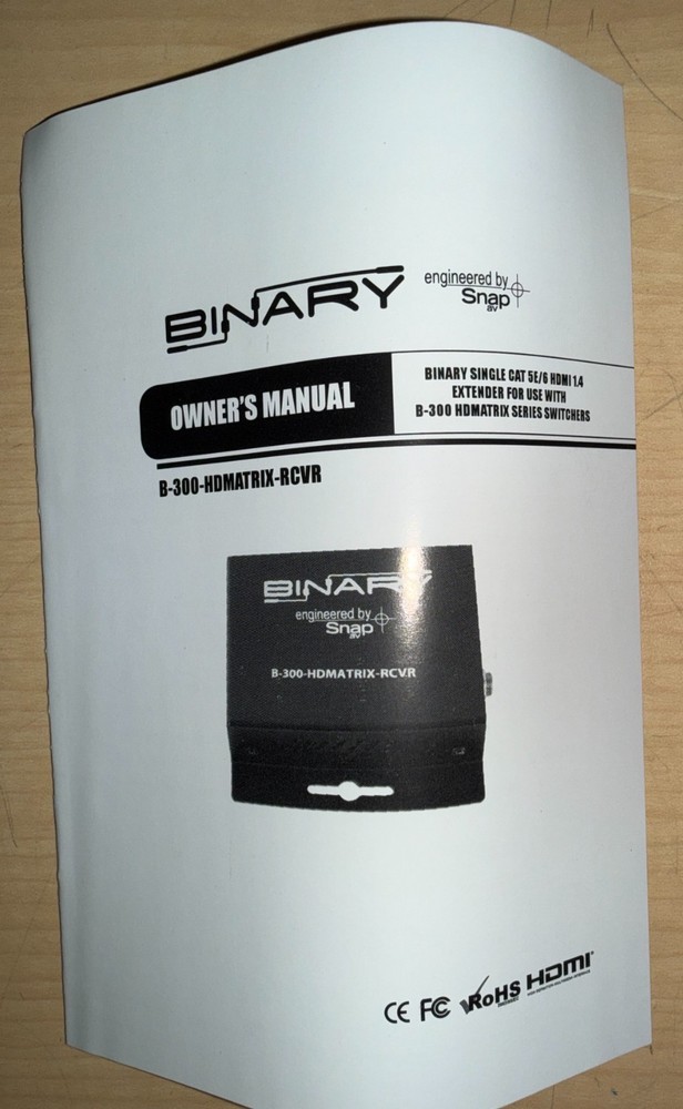Binary HDMI Receiver B-300-HDMATRIX-RCVR