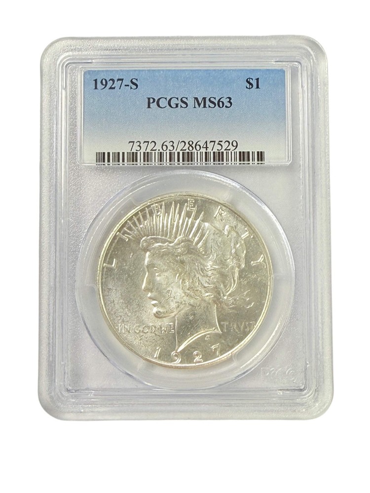 1927-S Peace Silver Dollar PCGS MS63