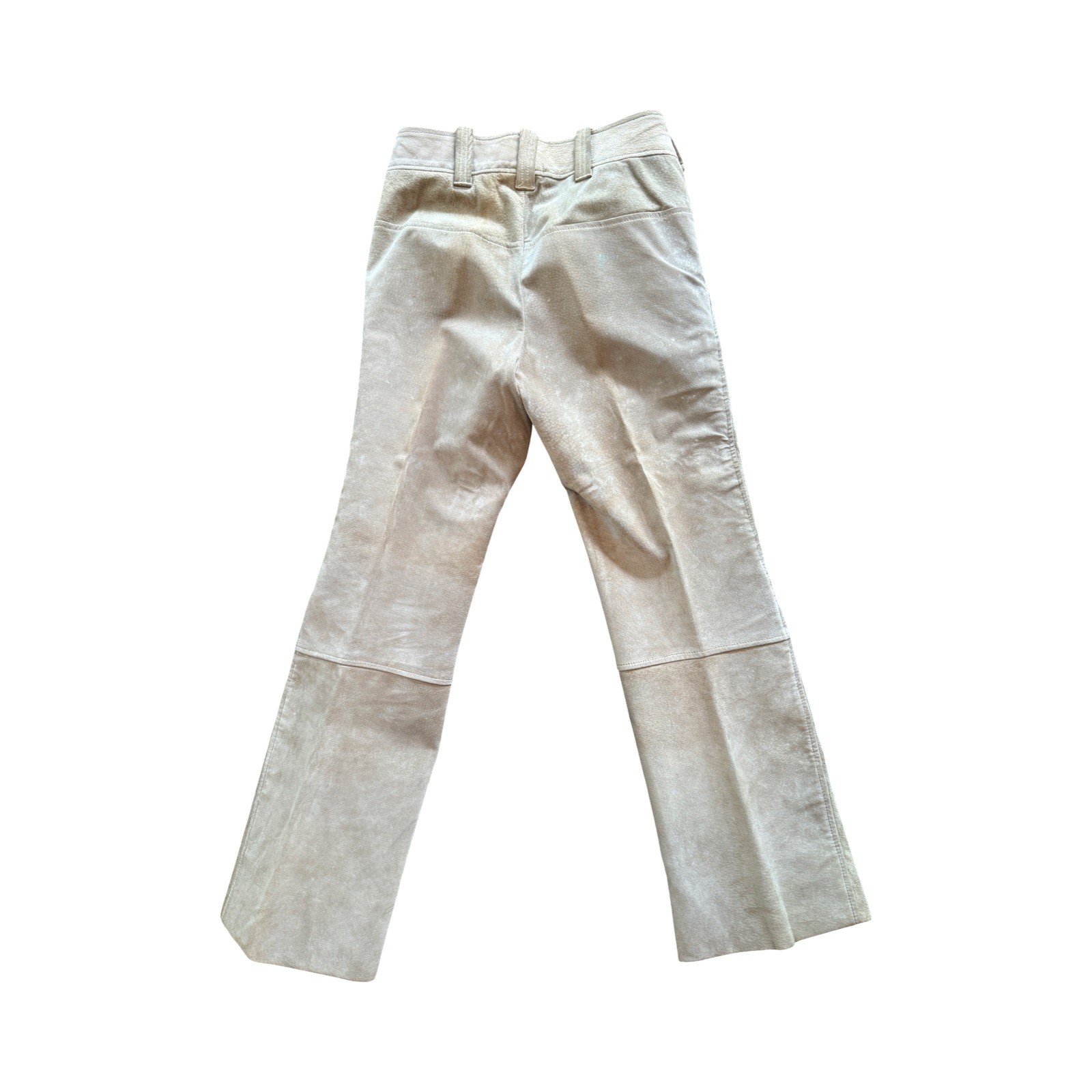 A Robert Lewis Idea Pants Suede Leather Vtg 70s Disco Hippy Flare Leg Mens 34 32