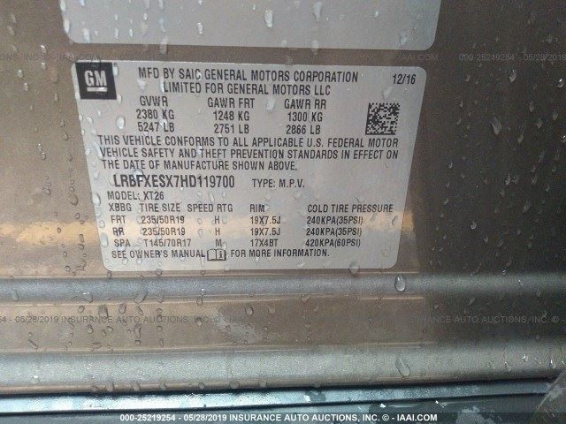 CONTROL PANEL BUICK ENVISION 2017 816232 ID # 23405760