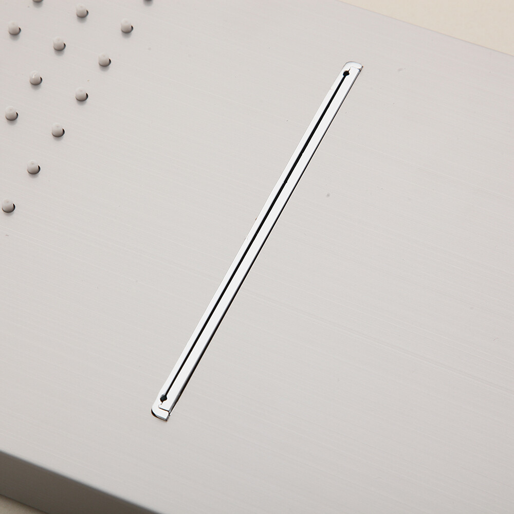 20" Rectangle Brushed Nickel Wall Mounted Rainfall Waterfall Mixer Shower Head