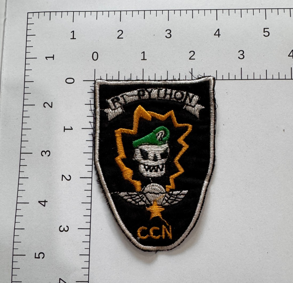 Theater Made Vietnam War Patch – RT Python CCN Recon Team MACV-SOG Skull Beret