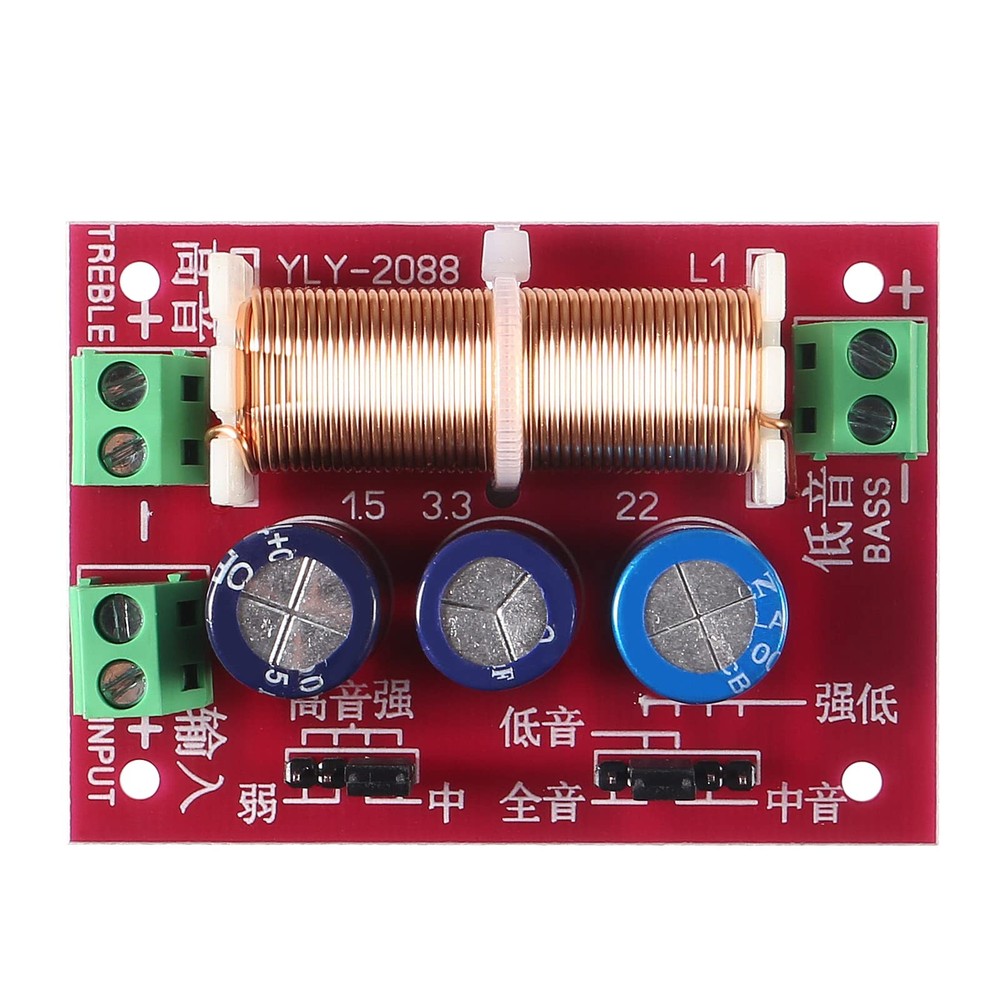 2Pcs 400W Adjustable 2 Way Speaker Crossover Audio Frequency Divider Filters
