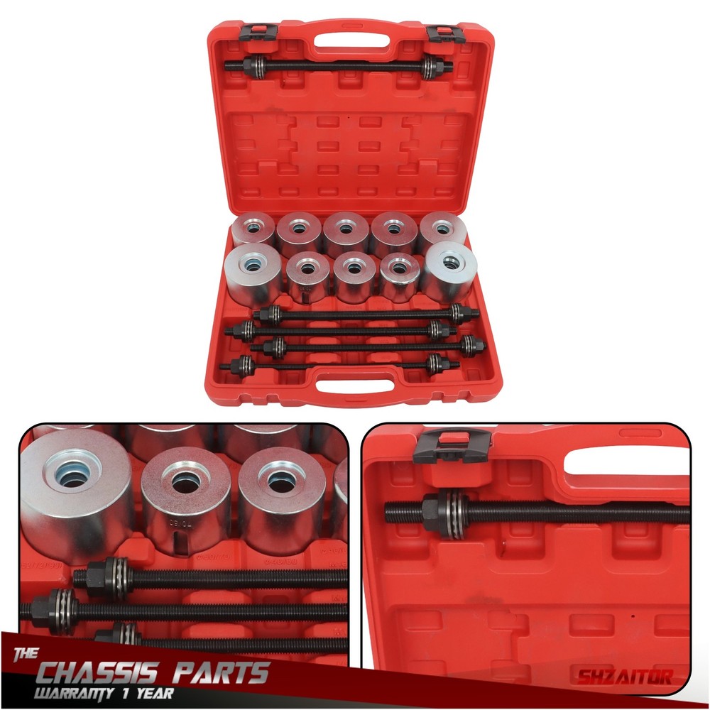Universal 27pcs Press and Pull Sleeve Kit Bush Bearing Removal Insertion Tool