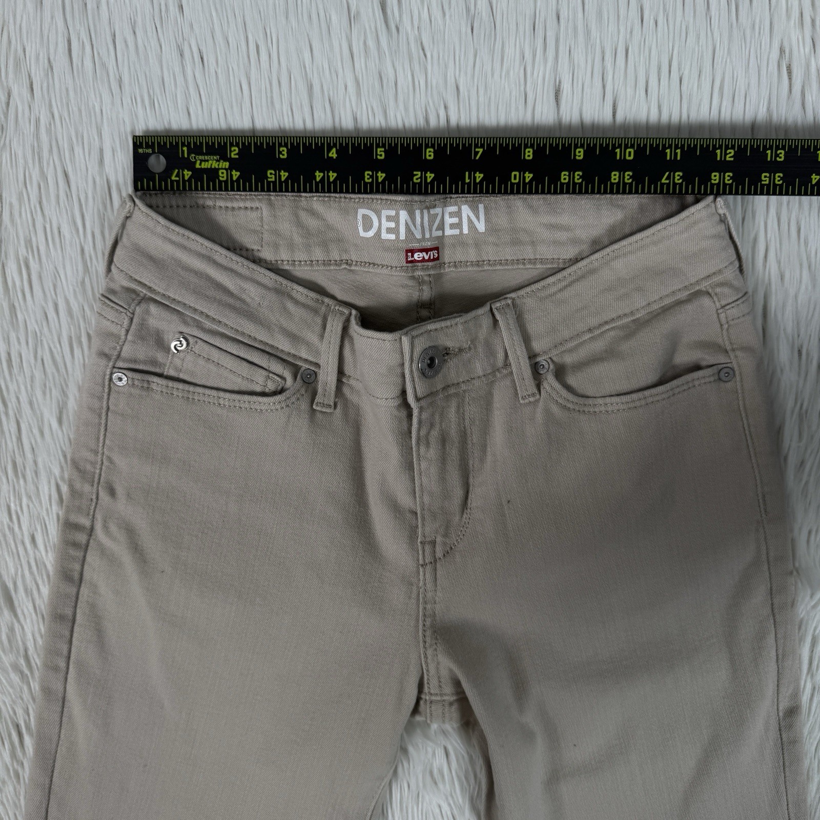 Denizen From Levi's Tan Mid-Rise Cuffed Capri Denim Jeans Women's Size 2