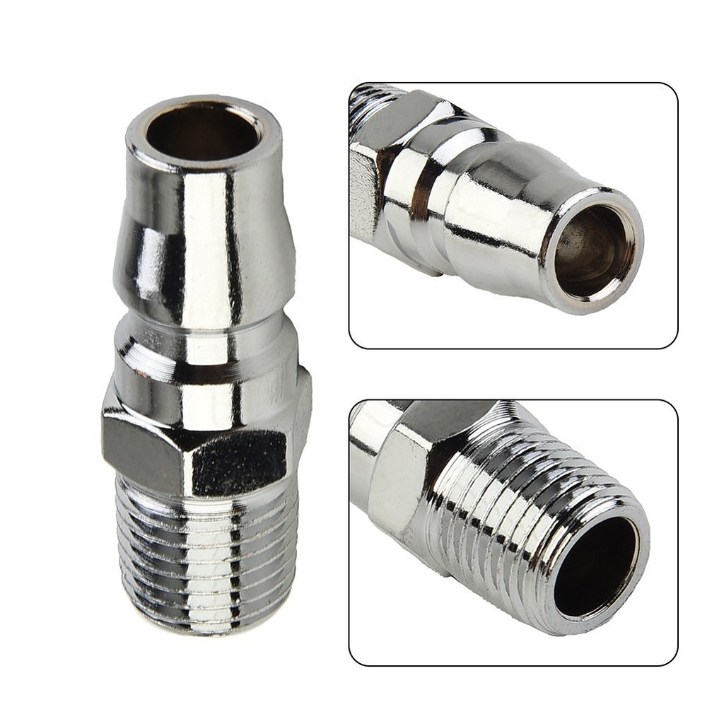 Thread Adapter Air Fitting Coupling Silver Thread (20PM) W:15 H:15 L:50