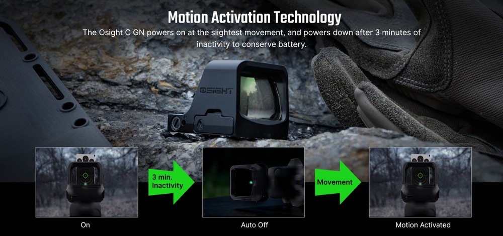 Osight C 3 MOA Dot Sight with 32 MOA Circle (Green)