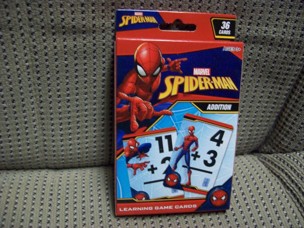 Spider-man 36 Addition Learning Game Colored Flash Cards