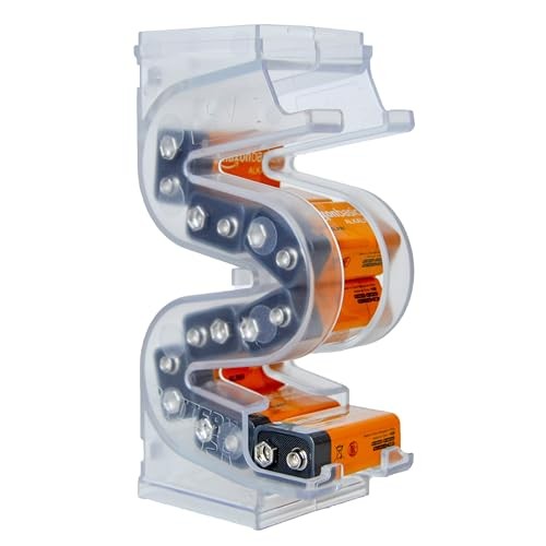 Battery Ladder Organizer Case for Batteries - Stackable or Mounted 9V 1 - Pack