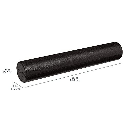 Amazon Basics High-Density Foam Roller for Exercise, 36 Inch, Black