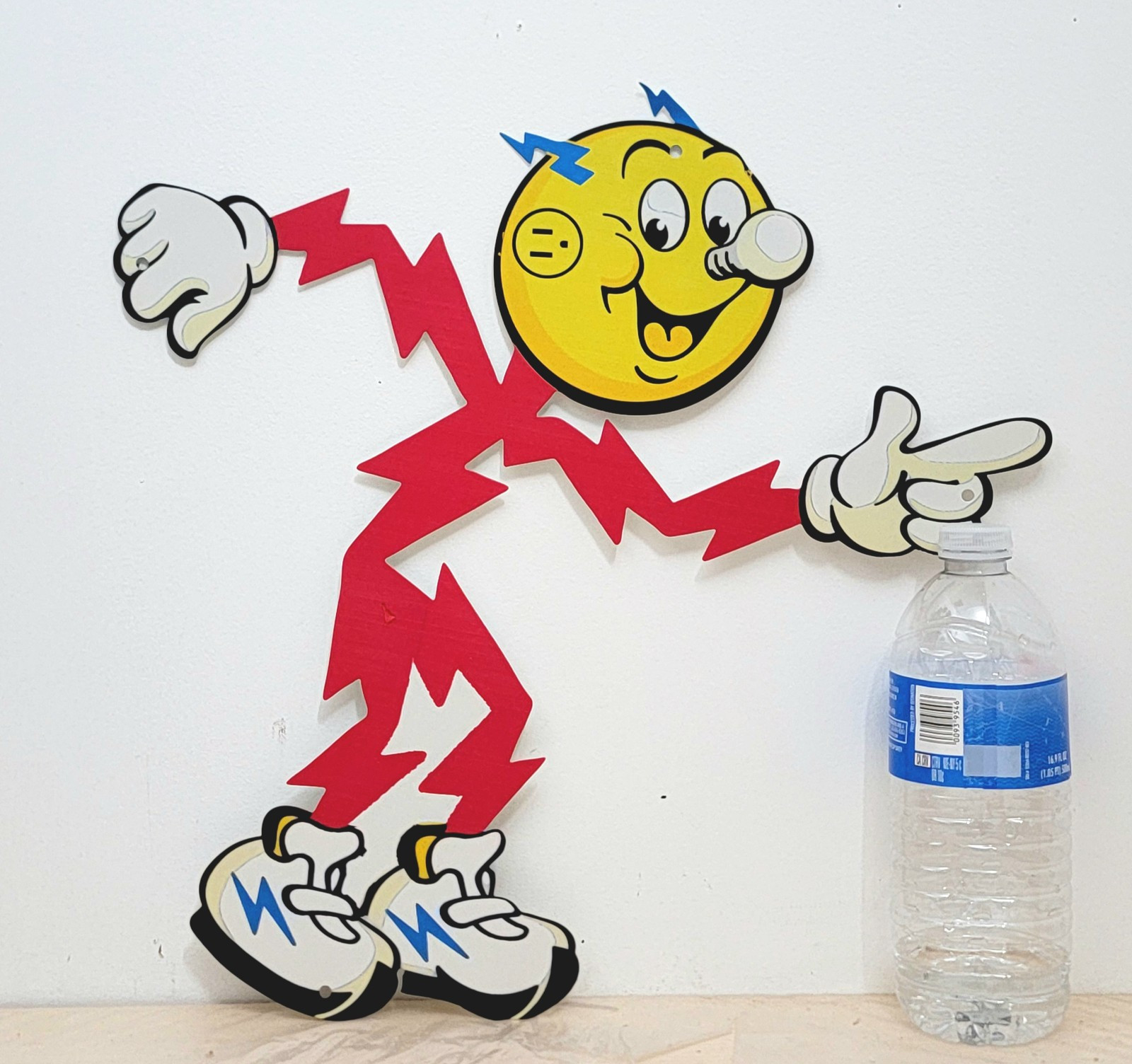 REDDY KILOWATT METAL SIGN ELECTRICITY POWER COMPANY GENERAL ELECTRIC VINTAGE STY
