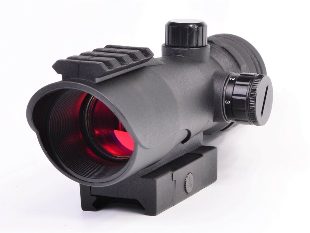 Phantom CQB Poly Reflex Red Dot Scope Sight RDA30 BLACK Picatinny Weaver Mount