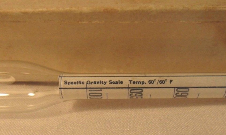 No. 6180 HYDROMETER Specific Gravity Scale, Arthur H.Thomas, Philadelphia, 12.5"