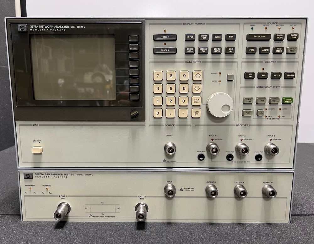 HP/Agilent 3577A Network Analyzer 5Hz to 200MHz with 35677A S-Parameter Test Set