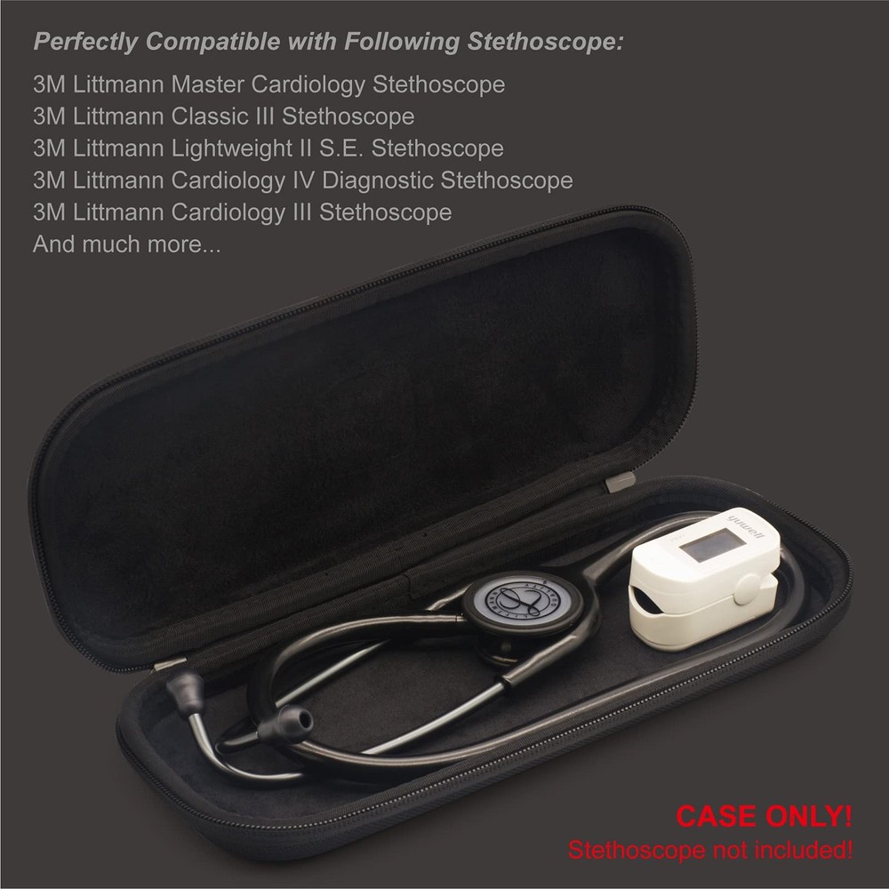 PROHAPI Hard Stethoscope Case, Lightweight Thin Stethoscope Holder Storage Po...