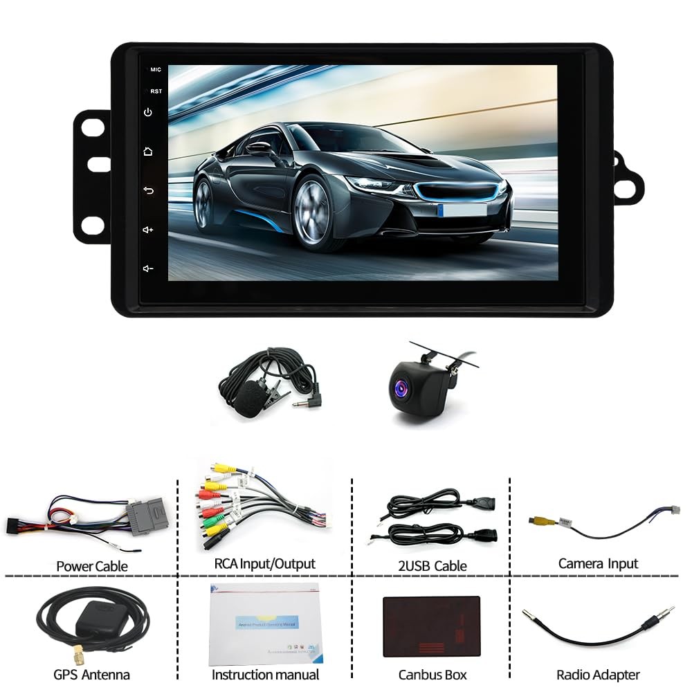 Android 14 Double Din 2G+32G 7" Touchscreen Wireless Carplay Android Auto