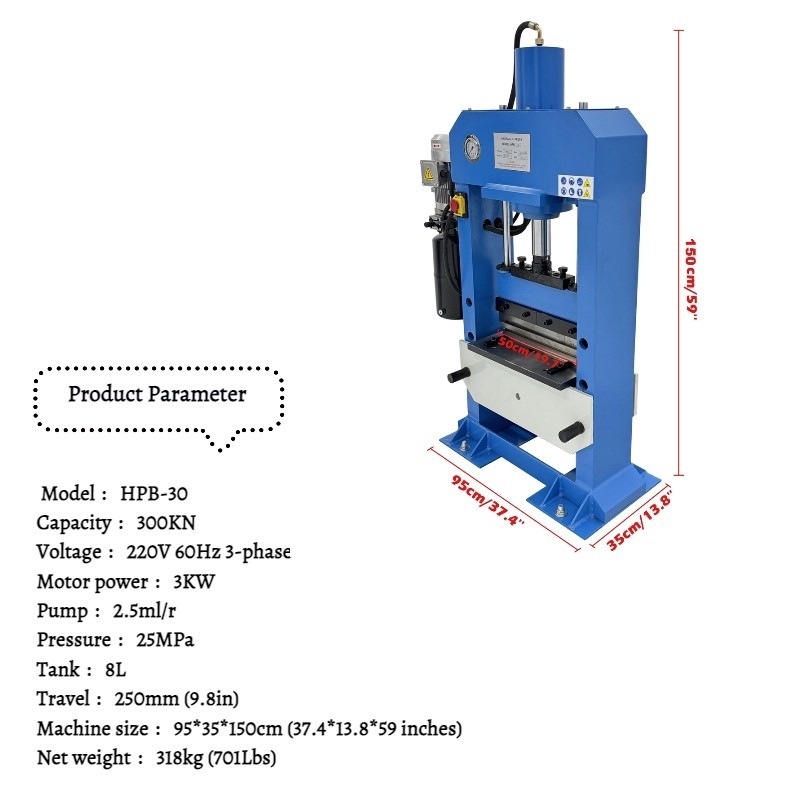 30T Hydraulic Press Brake Bender Bending Machine Industrial Gantry Frame 220V