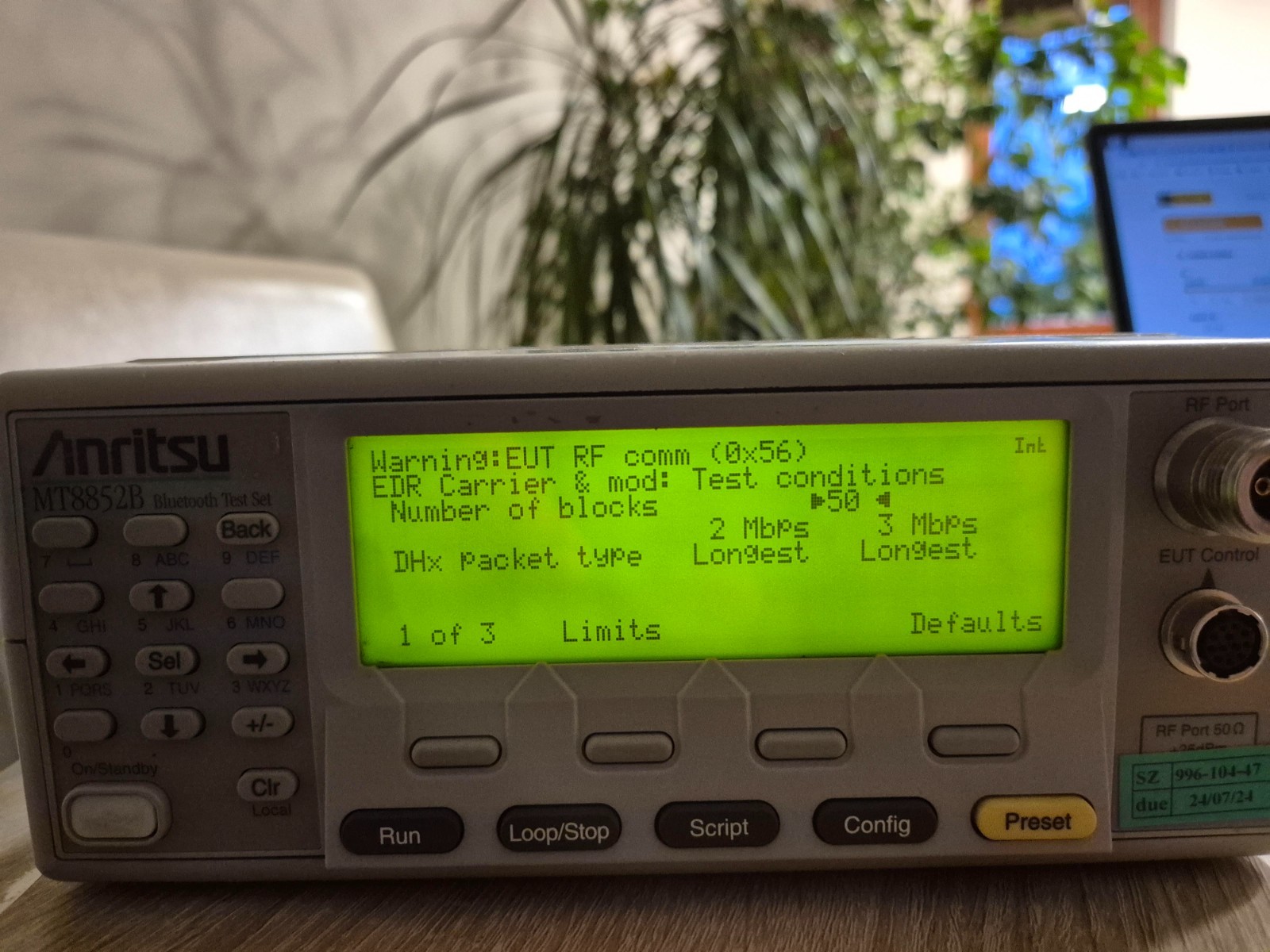 Anritsu MT8852B Bluetooth test set