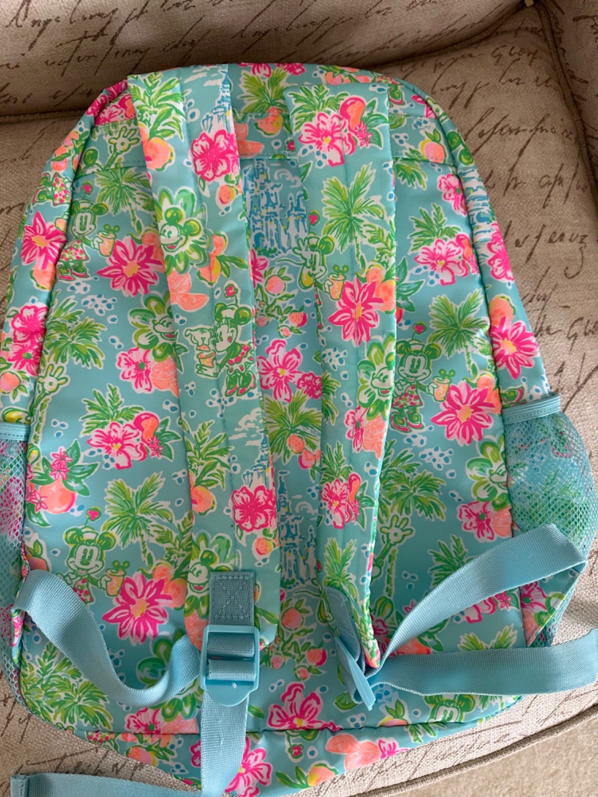 DISNEY PARKS LILLY PULITZER BACKPACK BLUE MICKEY MINNIE