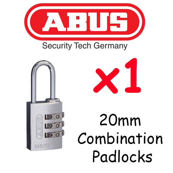Combination Padlocks - Resettable ABUS 20mm  High quality - SILVER