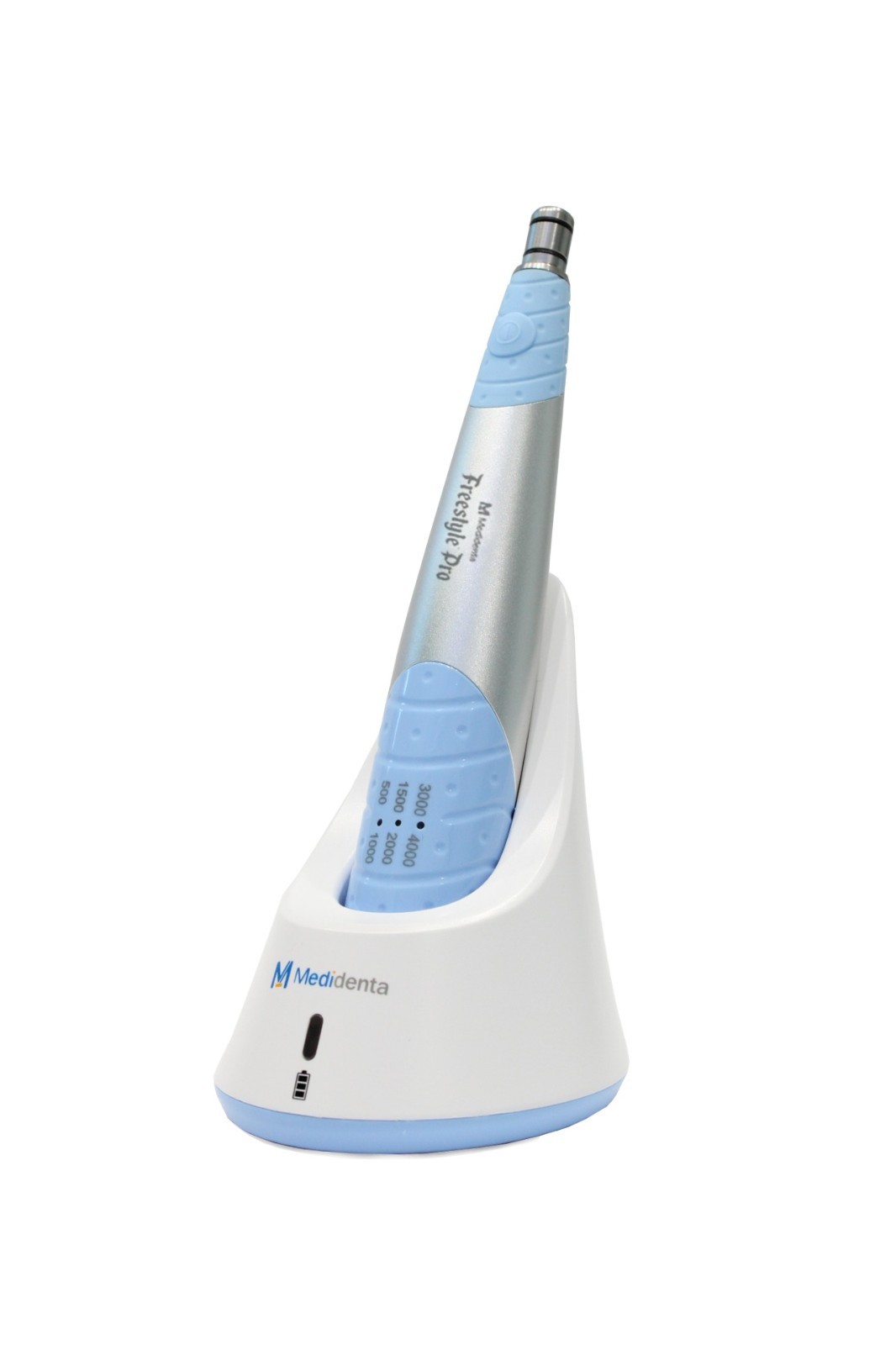 Cordless Hygiene Handpiece. Pedal, 3 sleeves and fits any prophy angles Hygiene+