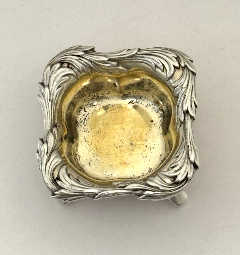 PARIS EXPOSITION Tiffany Chrysanthemum Sterling Silver OPEN SALT