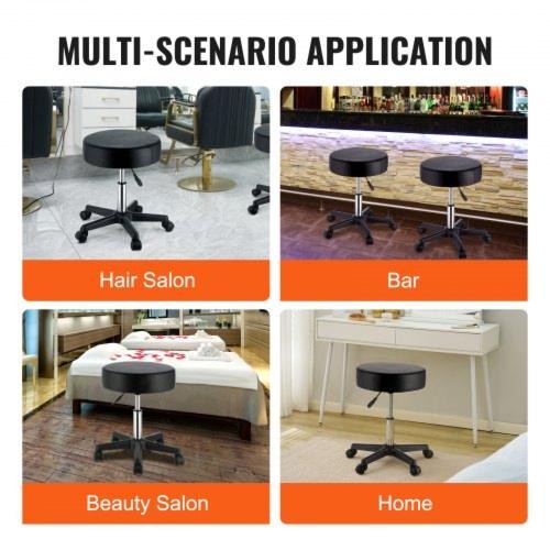 Rolling Stools with Wheels 400 LBS Weight Capacity Adjustable Height Stool
