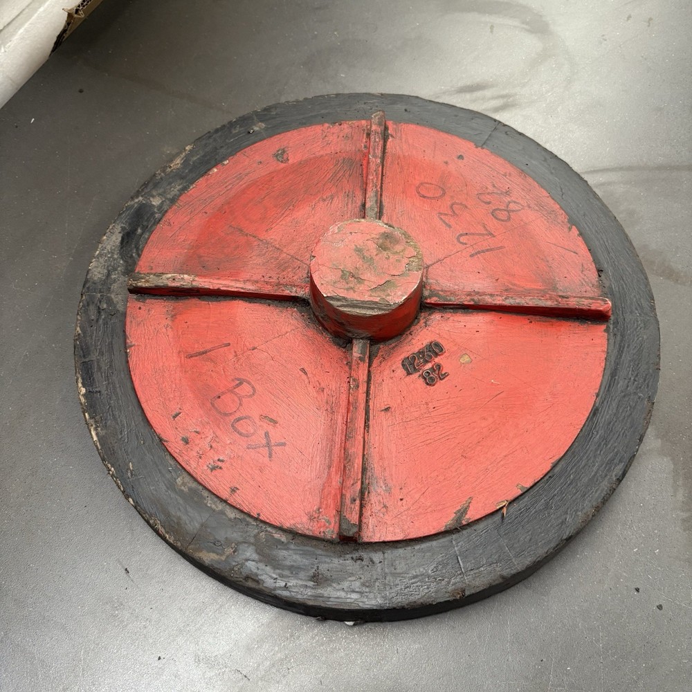 Vintage Foundry Mould Form Industrial Pattern Wheel Shape Sand Casting