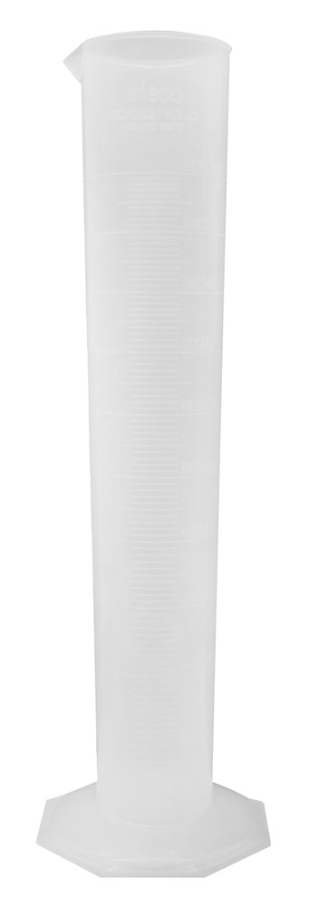 Measuring Cylinder, 1000ml - Class B - Polypropylene - Eisco Labs
