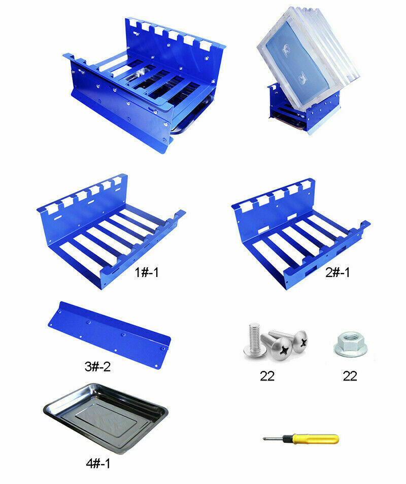 Updated Enhanced Screen Printing Frame Drying Rack Storage Holder Water Control