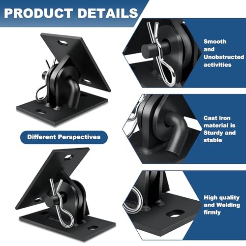Stationary Dock Connector Hinge Kit, Hot Dip Galvanized Floating Dock Brackets